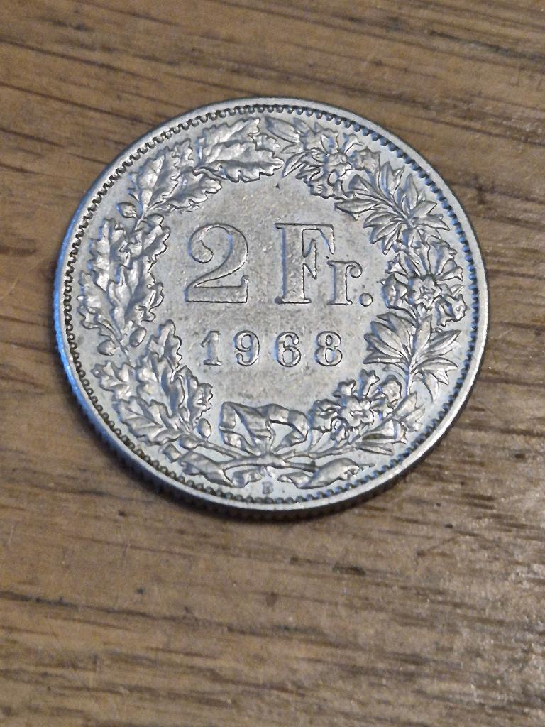 Zwitserland - 2 Francs 1968, Verzenden, Overige landen, Losse munt