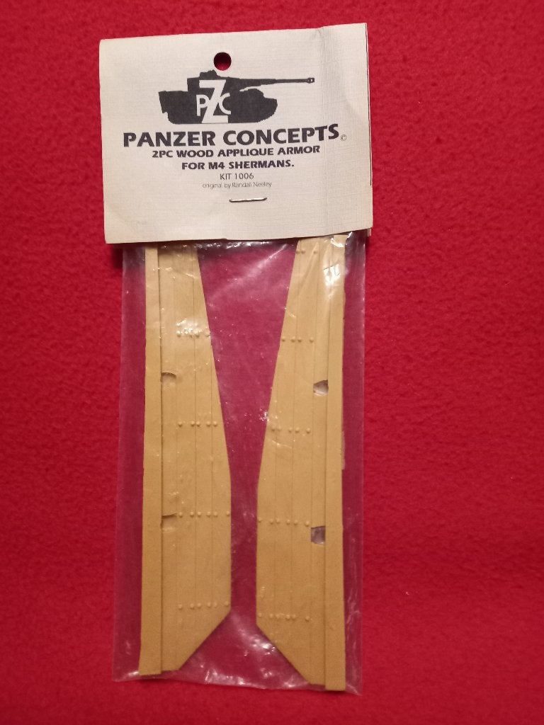 Panzer Concepts : 2PC Wood Applique Armor M4 Shermans 1/35, Tank, 1:32 tot 1:50, Zo goed als nieuw, Ophalen