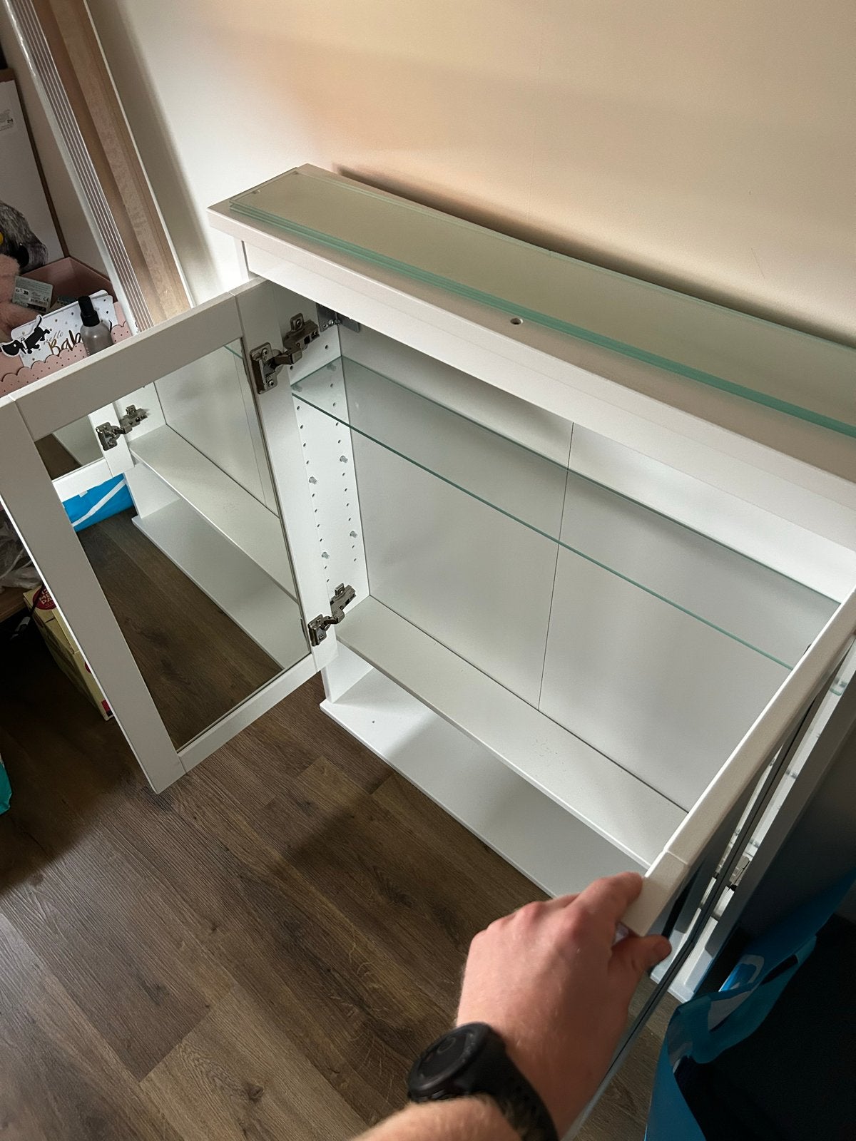 Mooie badkamer medicijnkast in erg goede staat, Ophalen, Spiegelkast, 100 tot 150 cm, 50 tot 100 cm