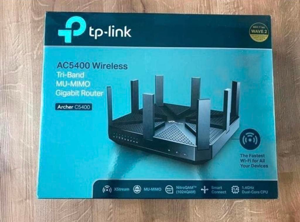 NIEUW P tp-link AC5400 wireless gigabit router, Computers en Software, Netwerk switches, Ophalen of Verzenden, Nieuw