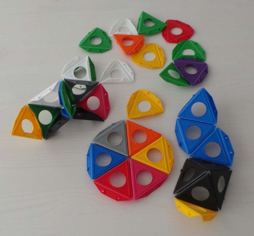 Figuren en bouwwerkjes maken met deze DRIEHOEKJES, Verzamelen, Deen, Ophalen of Verzenden
