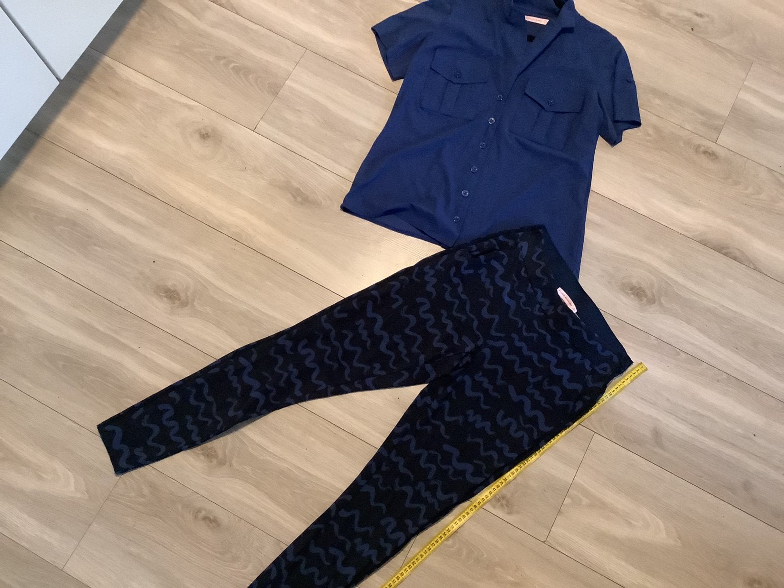Studio Anneloes travelstof set broek M en top L, Ophalen of Verzenden, Zo goed als nieuw, Maat 38/40 (M), Blauw