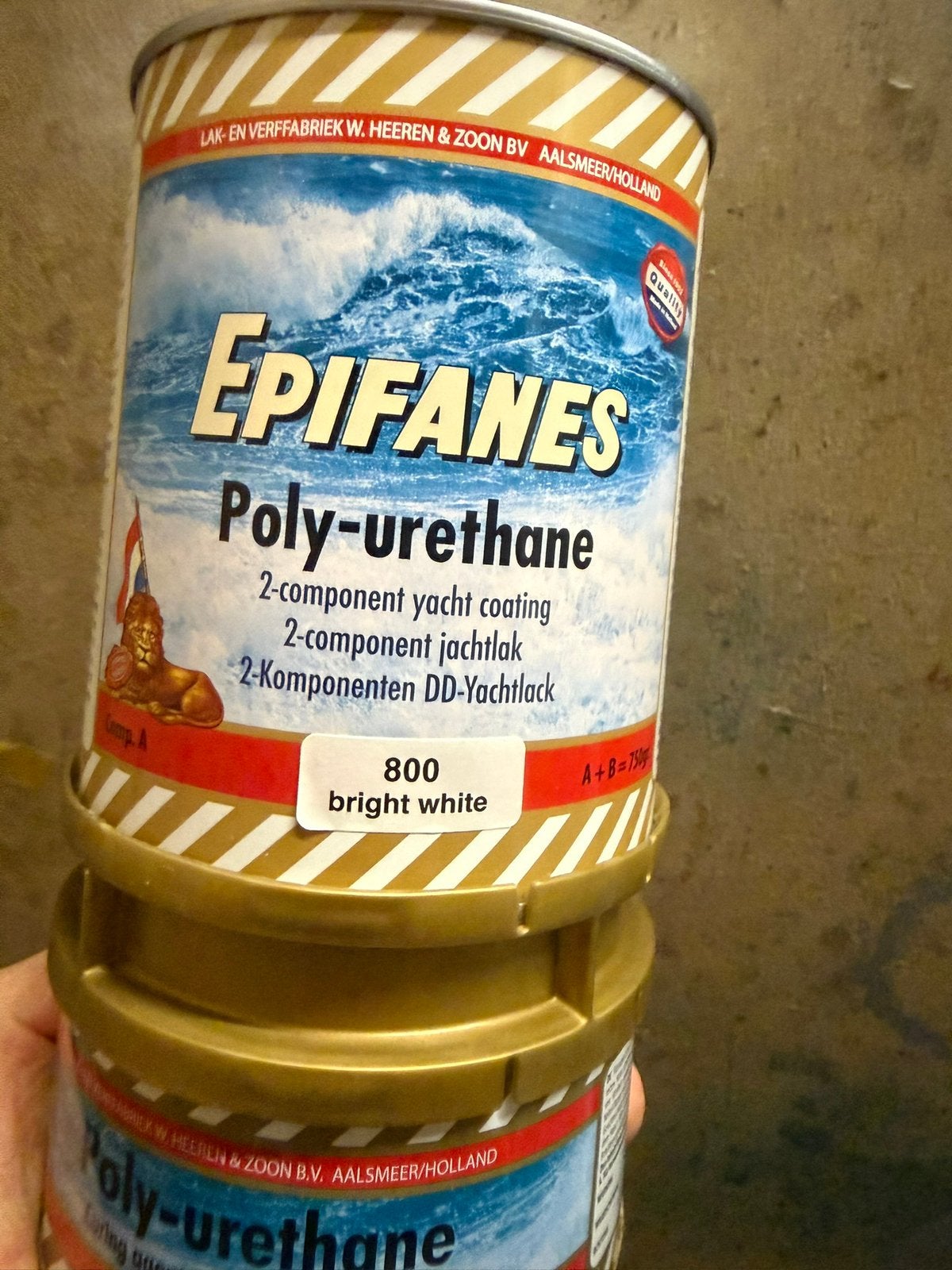epifanes poly-urethane 2 componenten jachtlak bright white, Ophalen, Nieuw