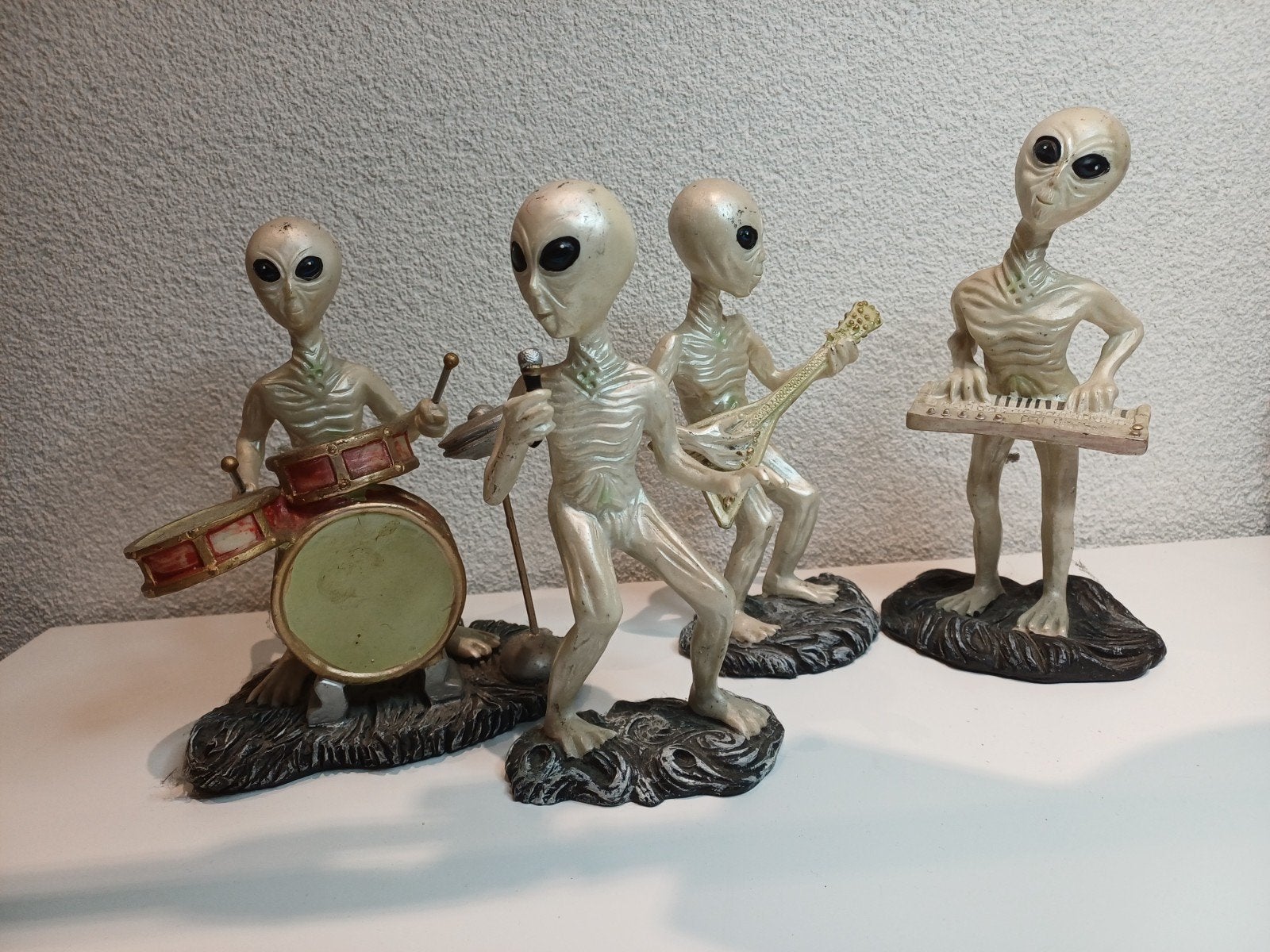Alien Rockband Resin Beeldjes - 19 cm hoog, Ophalen of Verzenden, Gebruikt