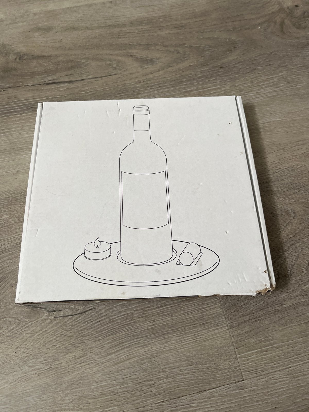 Glazen wijnhouder met kaars en kurkhouder, Nieuw, Ophalen of Verzenden, Glas, Minder dan 5 flessen