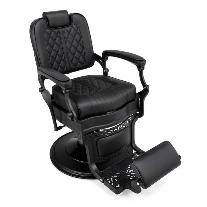 Barbierstoel Torq Black – Luxe Professionele Barbierstoel, Nieuw, Ophalen of Verzenden, Modern, Vijf, Zes of meer stoelen
