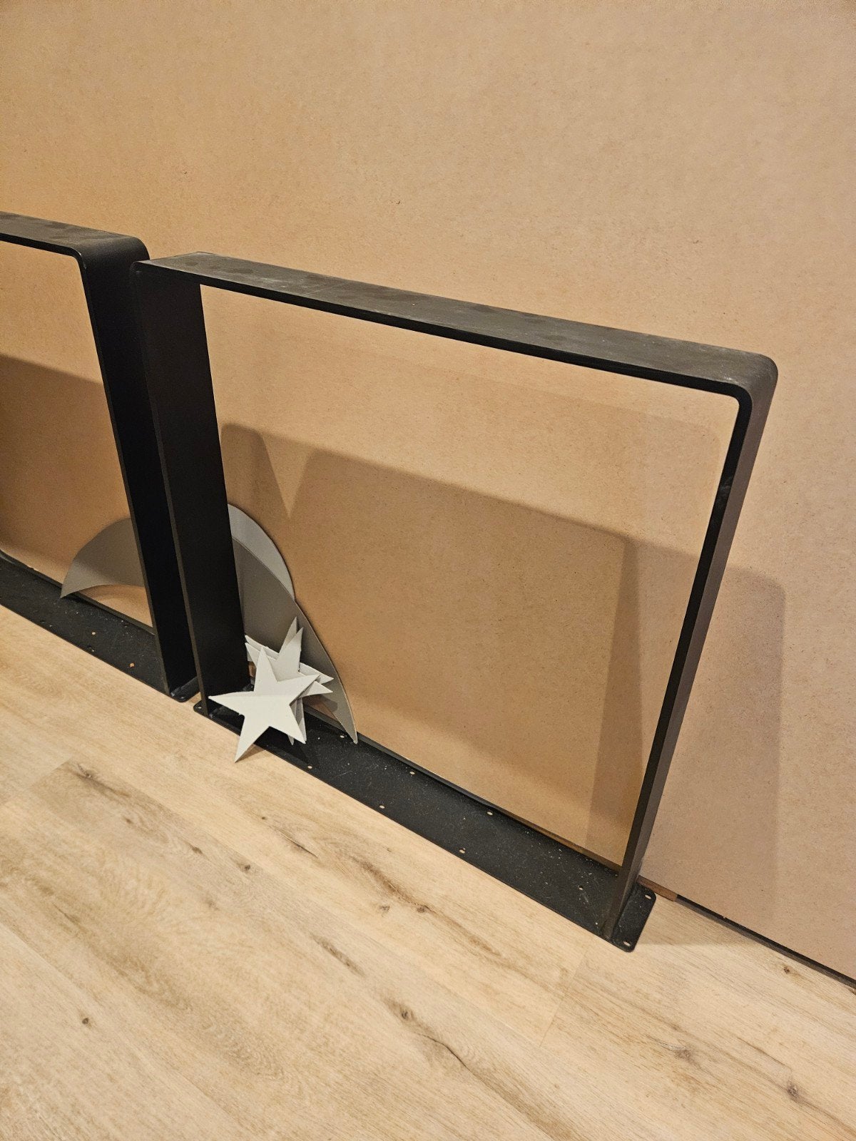 2x Stalen U Tafelpoot Zwart, Huis en Inrichting, Ophalen, Rond, 50 tot 100 cm, 50 tot 100 cm