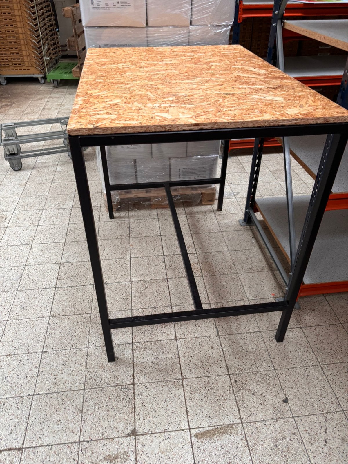 Bartafel statafel 80x115 zwart poedercoati g, Ophalen, Zo goed als nieuw