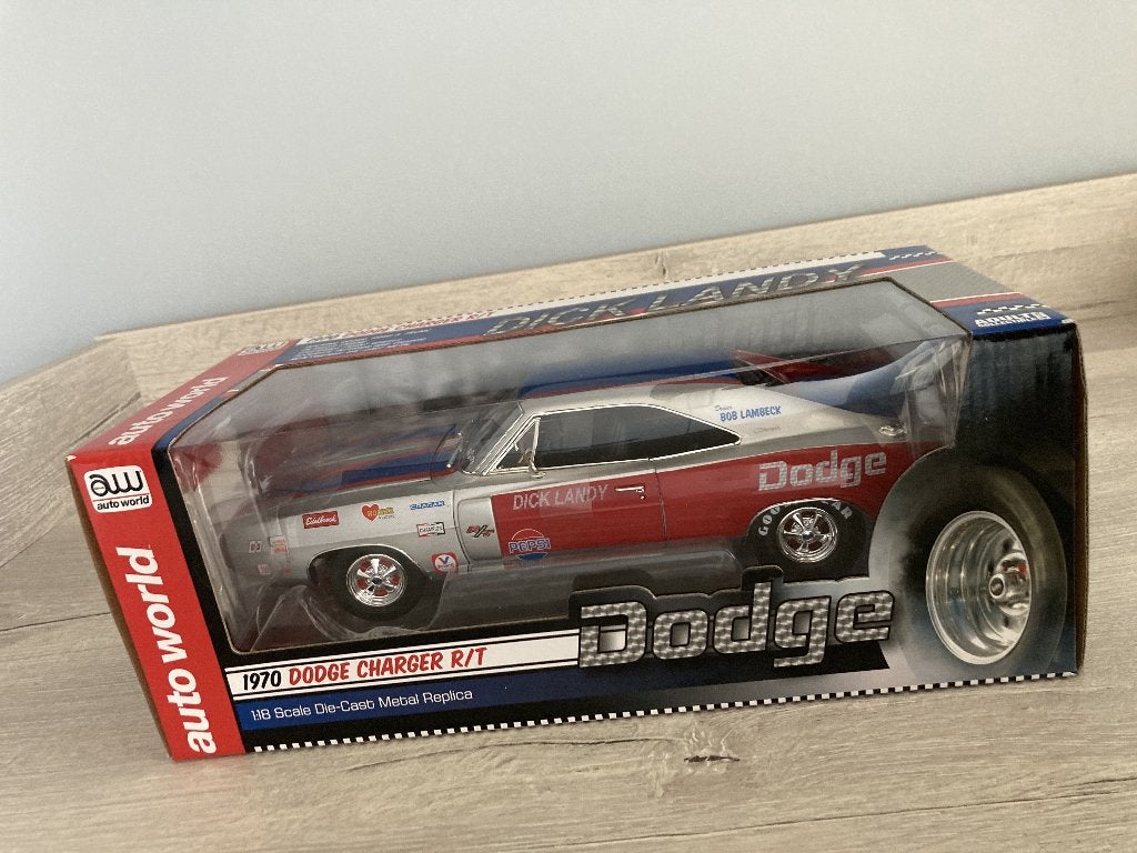 '70 Dodge Charger 1:18 Autoworld, Ophalen of Verzenden, Zo goed als nieuw, Auto, Overige merken