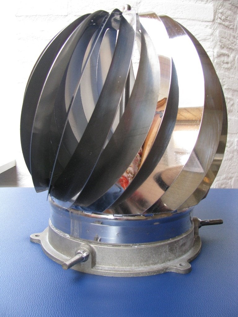 RVS Rotorvent schoorsteen trekkap past 80 t/m 180 mm zgan, Ophalen of Verzenden, Zo goed als nieuw