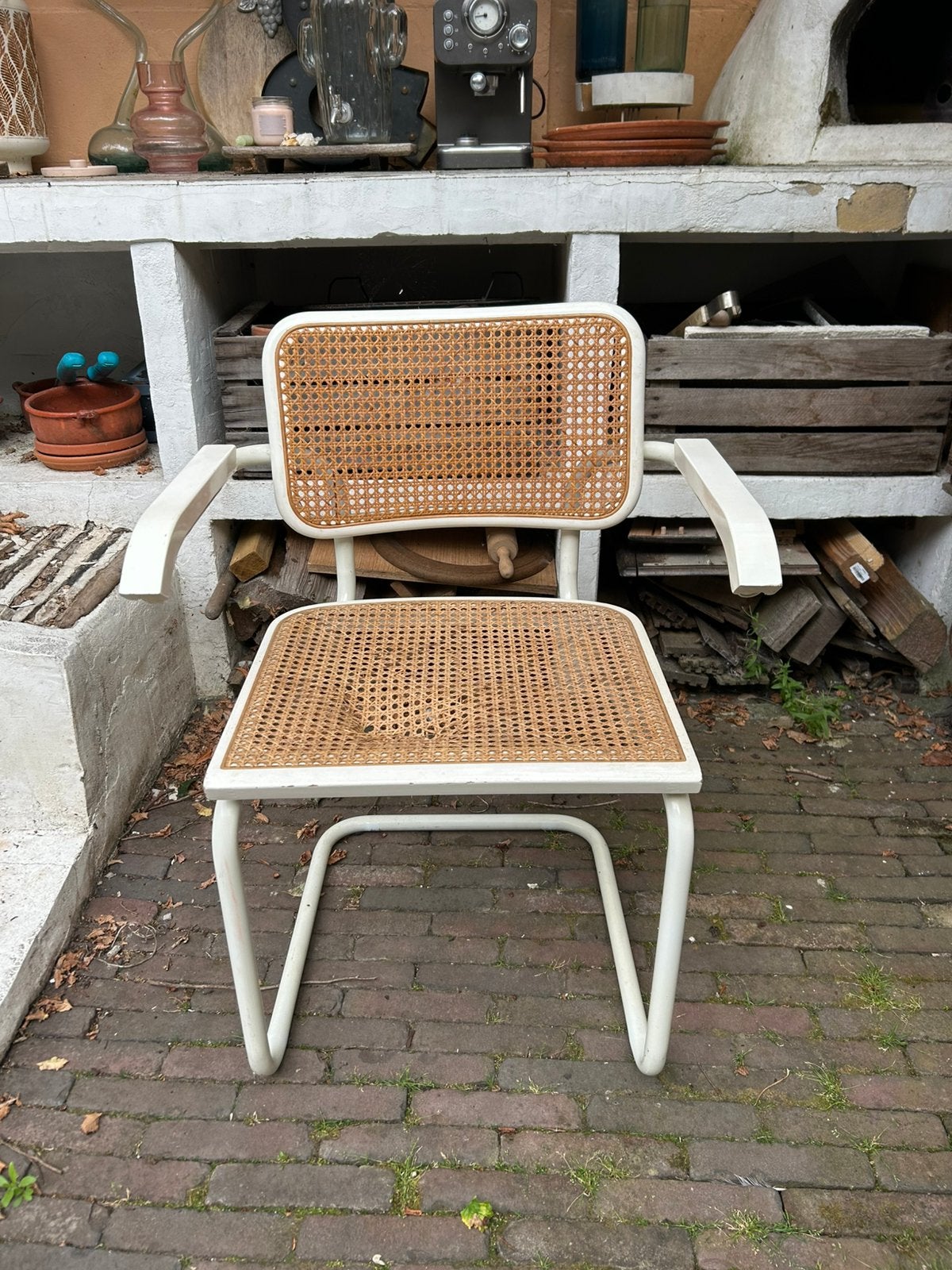 MODEL MARCEL BREUER -OPKNAPPERTJE, Gebruikt, Mid century, Wit, Ophalen of Verzenden