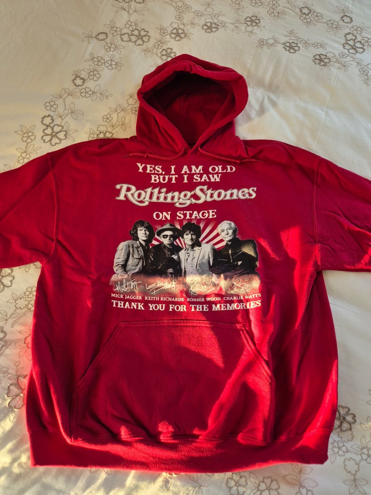 Hoodie The Rolling Stones Maat XL, Verzenden, Nieuw, Maat 56/58 (XL), Rood