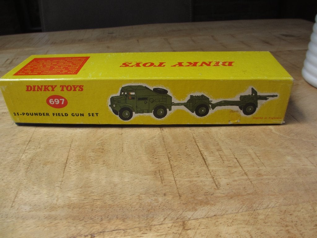 Dinky Toys 25-pounder-field gun set, Ophalen of Verzenden, Zo goed als nieuw, Overige typen, Dinky Toys