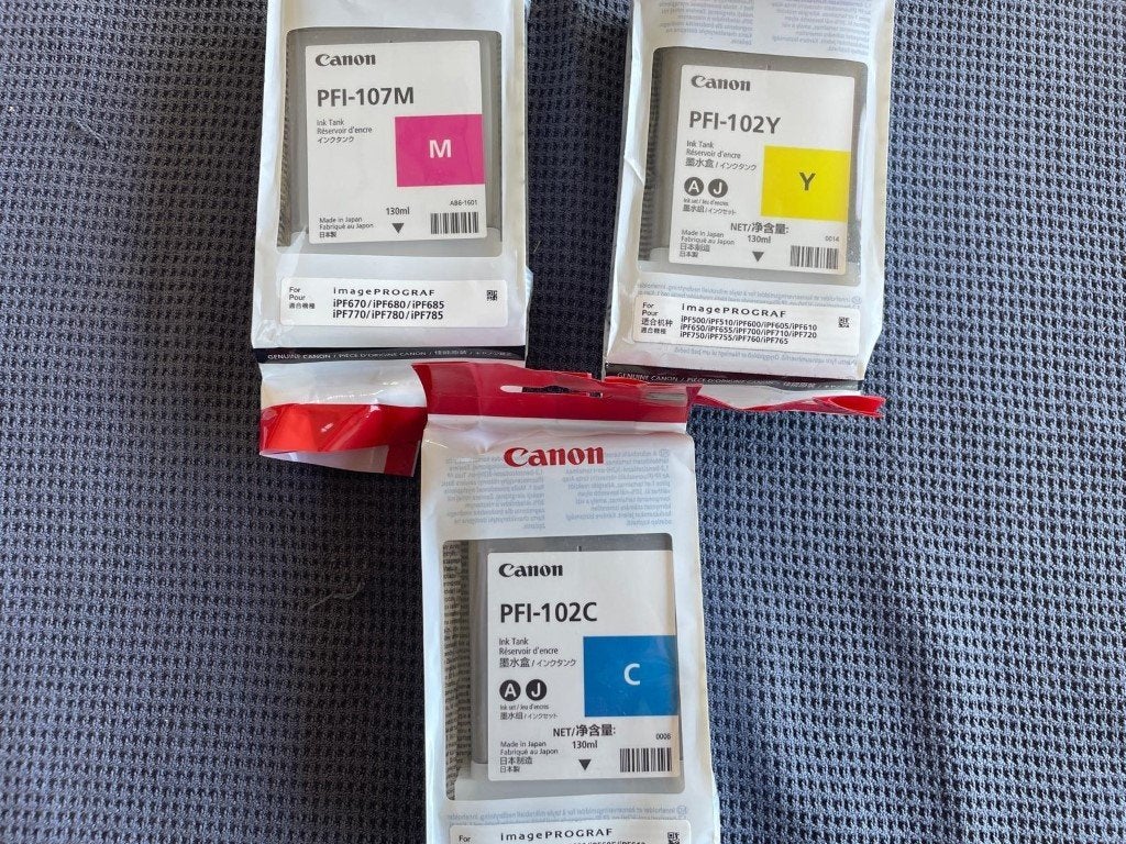 Canon PFI-102 , set van 9 inktpatronen, Canon, Nieuw, Ophalen of Verzenden, /