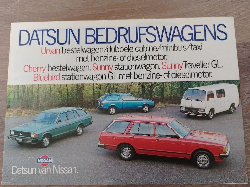Datsun Nissan Cherry, Bluebird, Sunny , Urvan Bestelwagens, Ophalen of Verzenden, Nieuw, Nissan