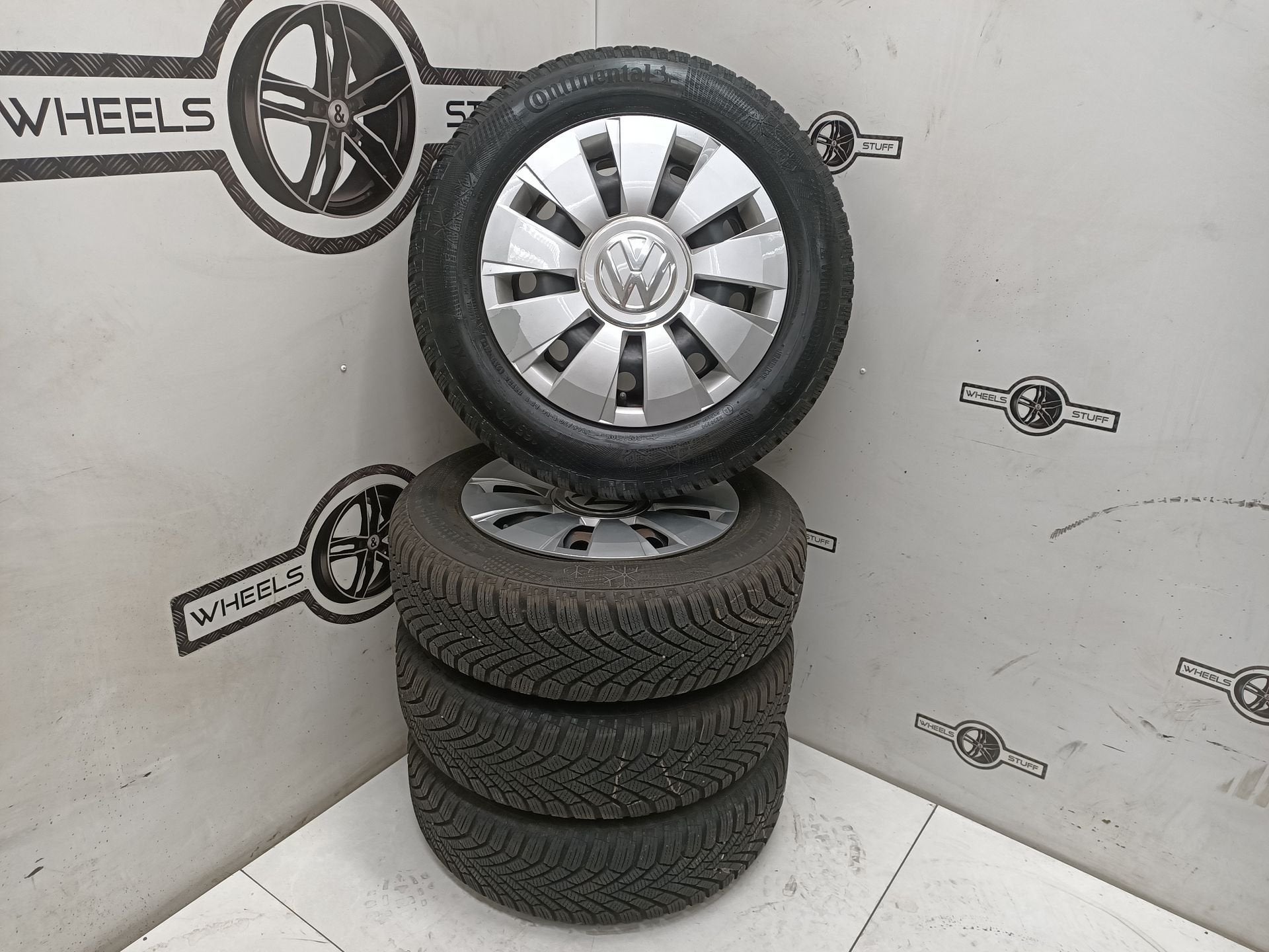 VW Up Mii Citygo Staal velgen 14 inch winterbanden, Gebruikt, -, -, Banden en Velgen