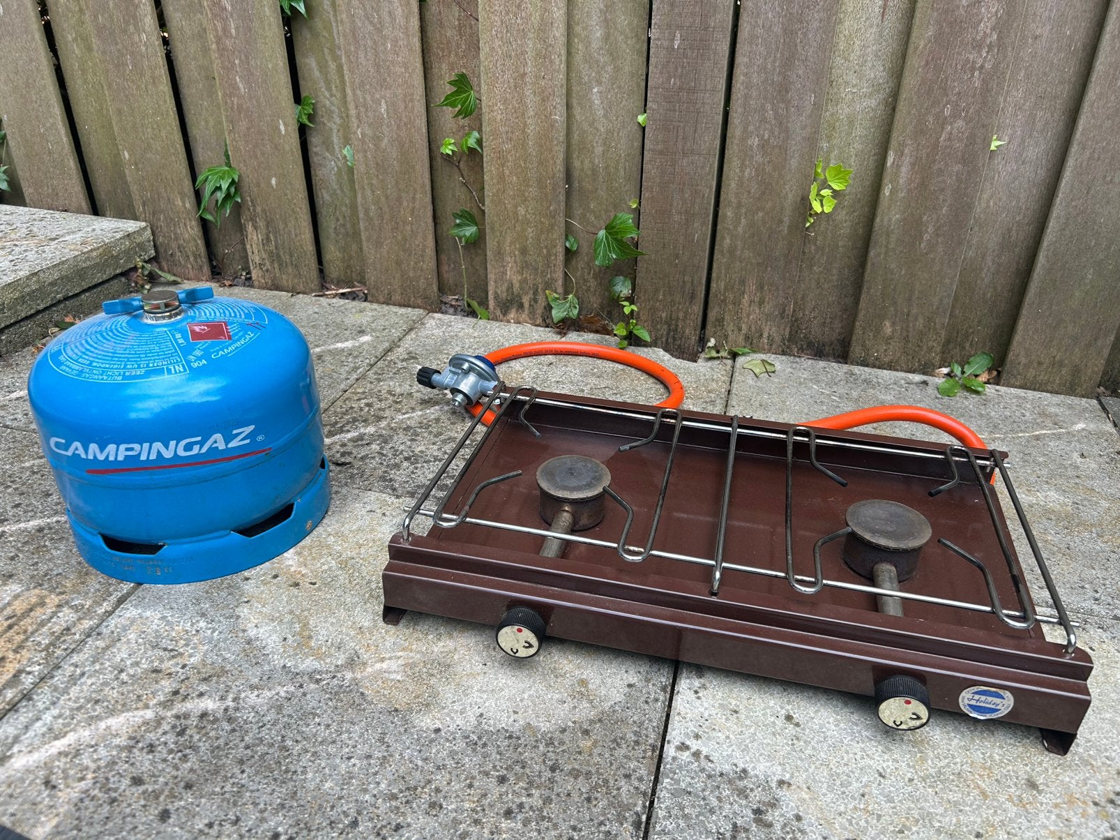 Retro gasstel, Caravans en Kamperen, Kampeeraccessoires, Ophalen, Gebruikt