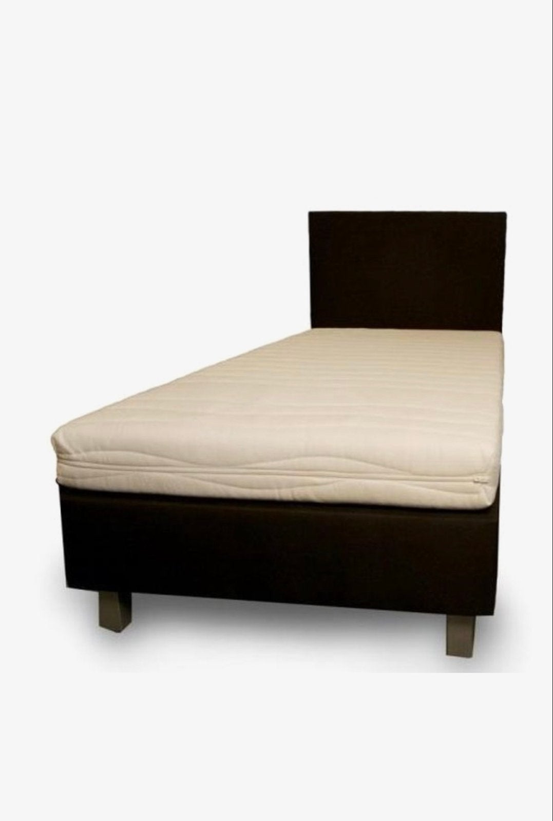 Eenpersoons Boxspring 90x200 Zwart - Zaans Bedden, Ophalen, 90 cm, Eenpersoons, Zwart