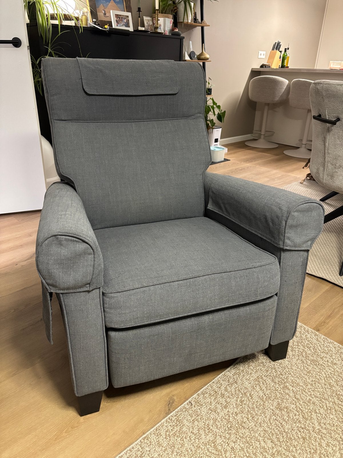 Comfortabele Muren relaxstoel - grijs, Huis en Inrichting, Ophalen, Zo goed als nieuw, Stof, 75 tot 100 cm