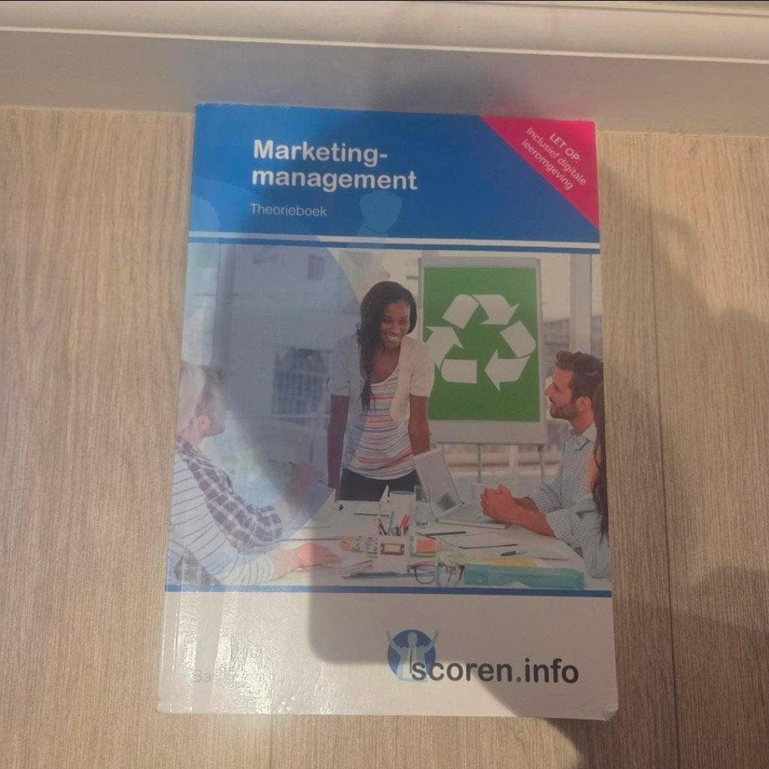 Marketingmanagement Theorieboek, Ophalen, Zo goed als nieuw, Economie en Marketing, Boom beroepsonderwijs