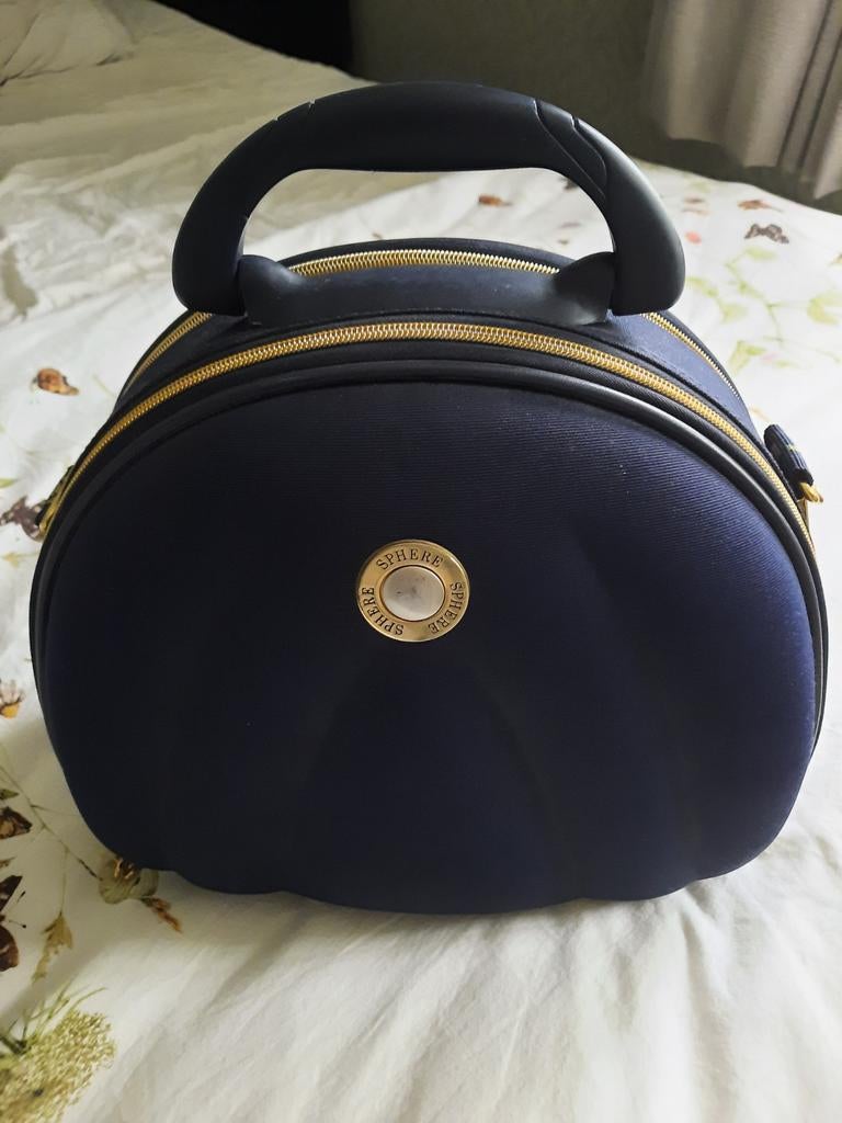 Sphere Beauty Case - Donkerblauw met Gouden Details, Ophalen of Verzenden, Zo goed als nieuw, Blauw, Softcase