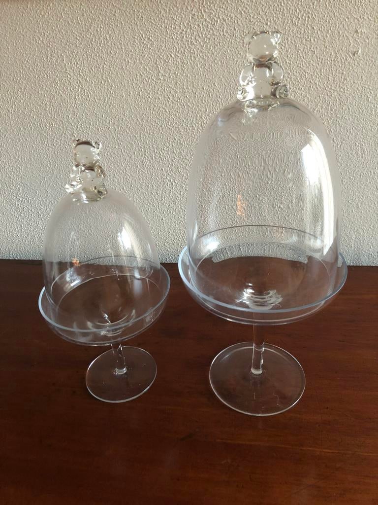 Grote stolp en kleine stolp op voet, Ophalen of Verzenden, Zo goed als nieuw
