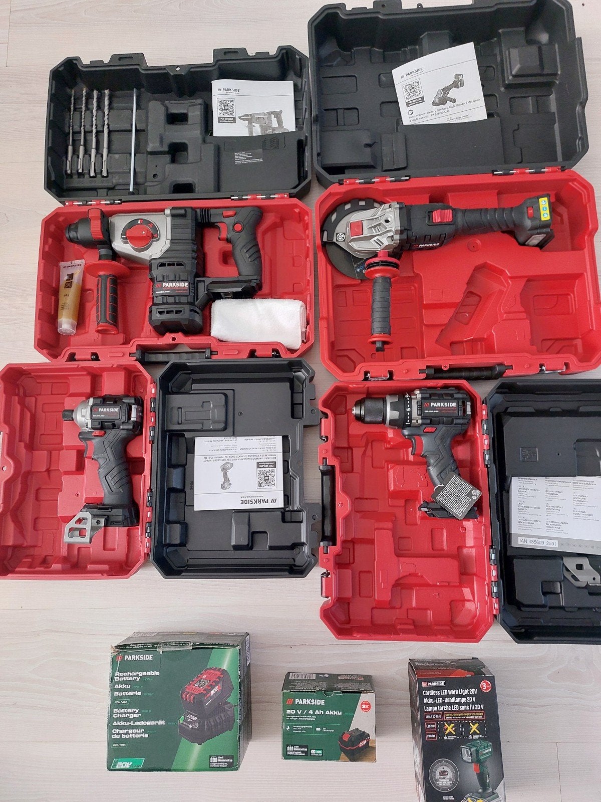 Parkside Performance 20v accu gereedschappenset, Ophalen, Nieuw
