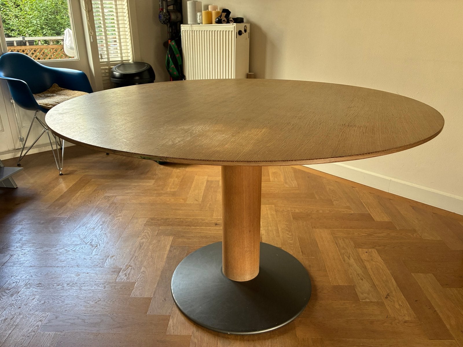 Arco Leaf Duramas Rond 120cm eiken naturel, Ophalen, Gebruikt, Scandic modern, Vijf personen of meer