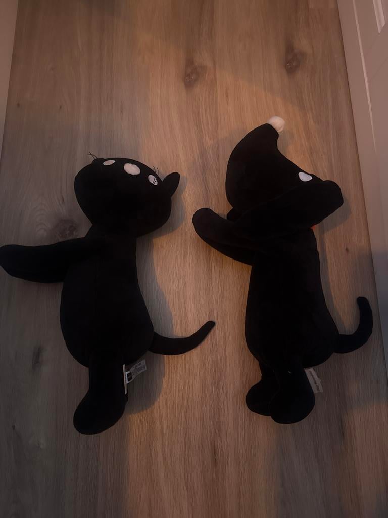 2 Zwarte Knuffels  hema Takkie en Siepie, Ophalen, Gebruikt, Zwart, Hond