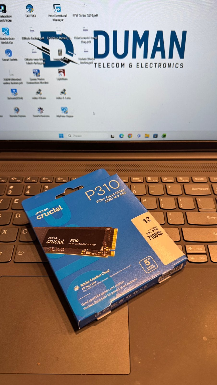 Micron Crucial P310 SSD 1TB Nieuw!, Computers en Software, Harde schijven, Nieuw, Laptop, Extern, SSD, Ophalen of Verzenden