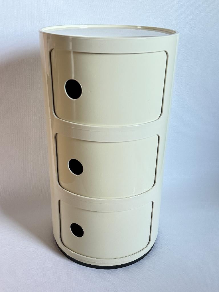 Vintage Kartell Componibili 3 laags Anna Castelli, Huis en Inrichting, Kunststof, Gebruikt, Minder dan 45 cm, Ophalen of Verzenden