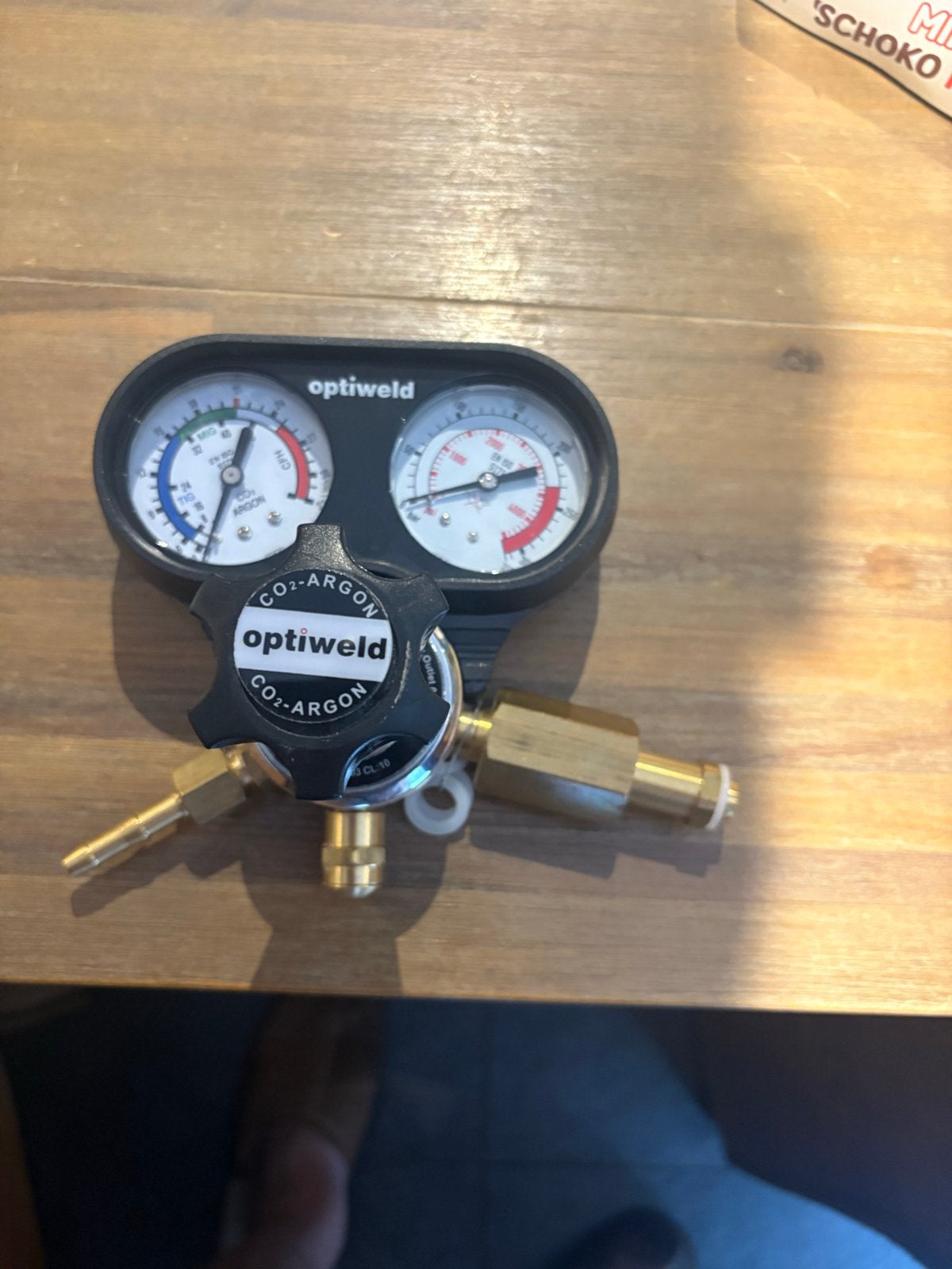 Optiweld CO2-Argon Reduceerventiel voor Lasapparaat, Ophalen of Verzenden, Zo goed als nieuw, Co2
