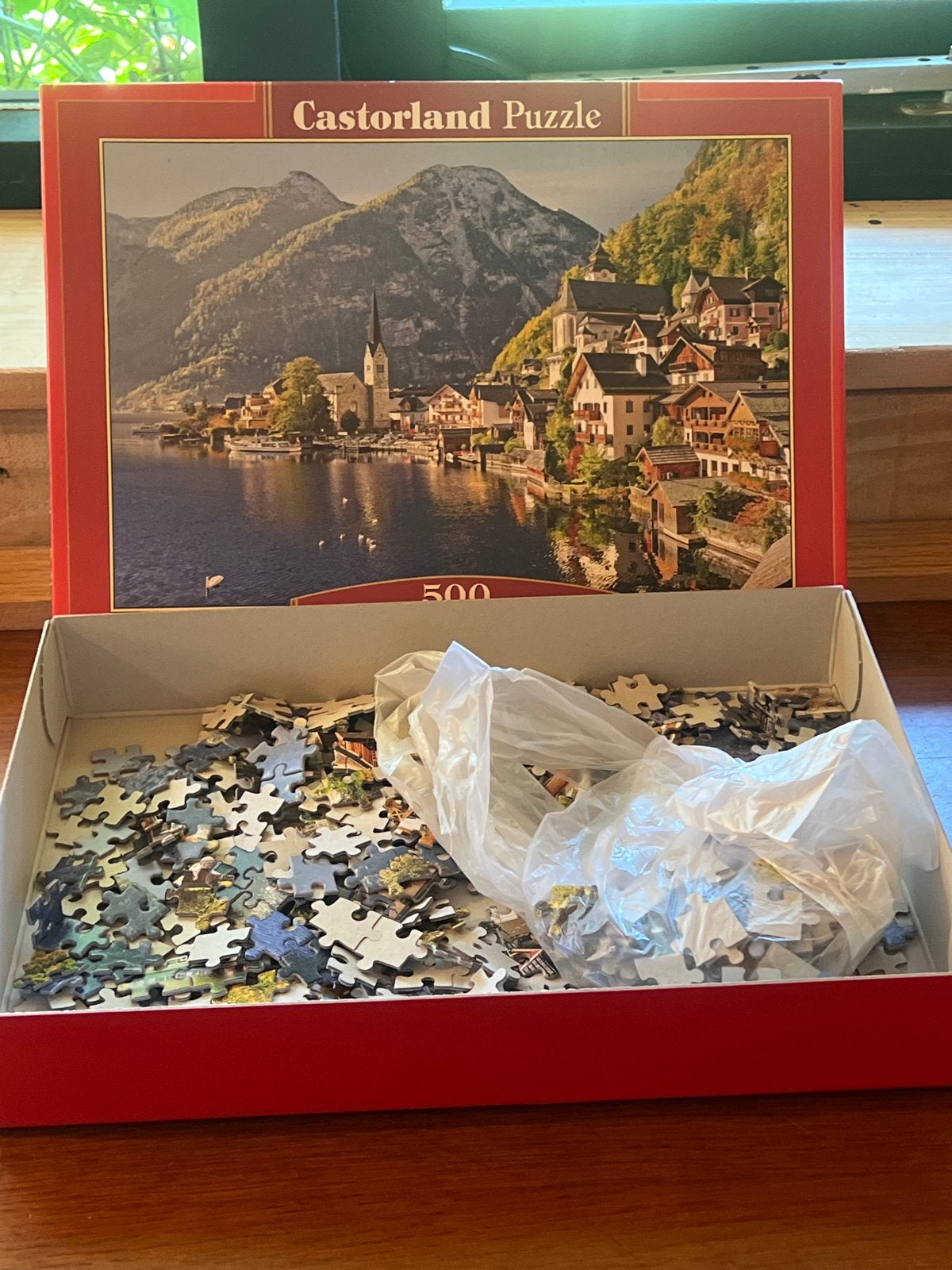 Castorland Legpuzzel Hallstatt Oostenrijk 500 stukjes, Ophalen of Verzenden, 500 t/m 1500 stukjes, Gebruikt, Legpuzzel