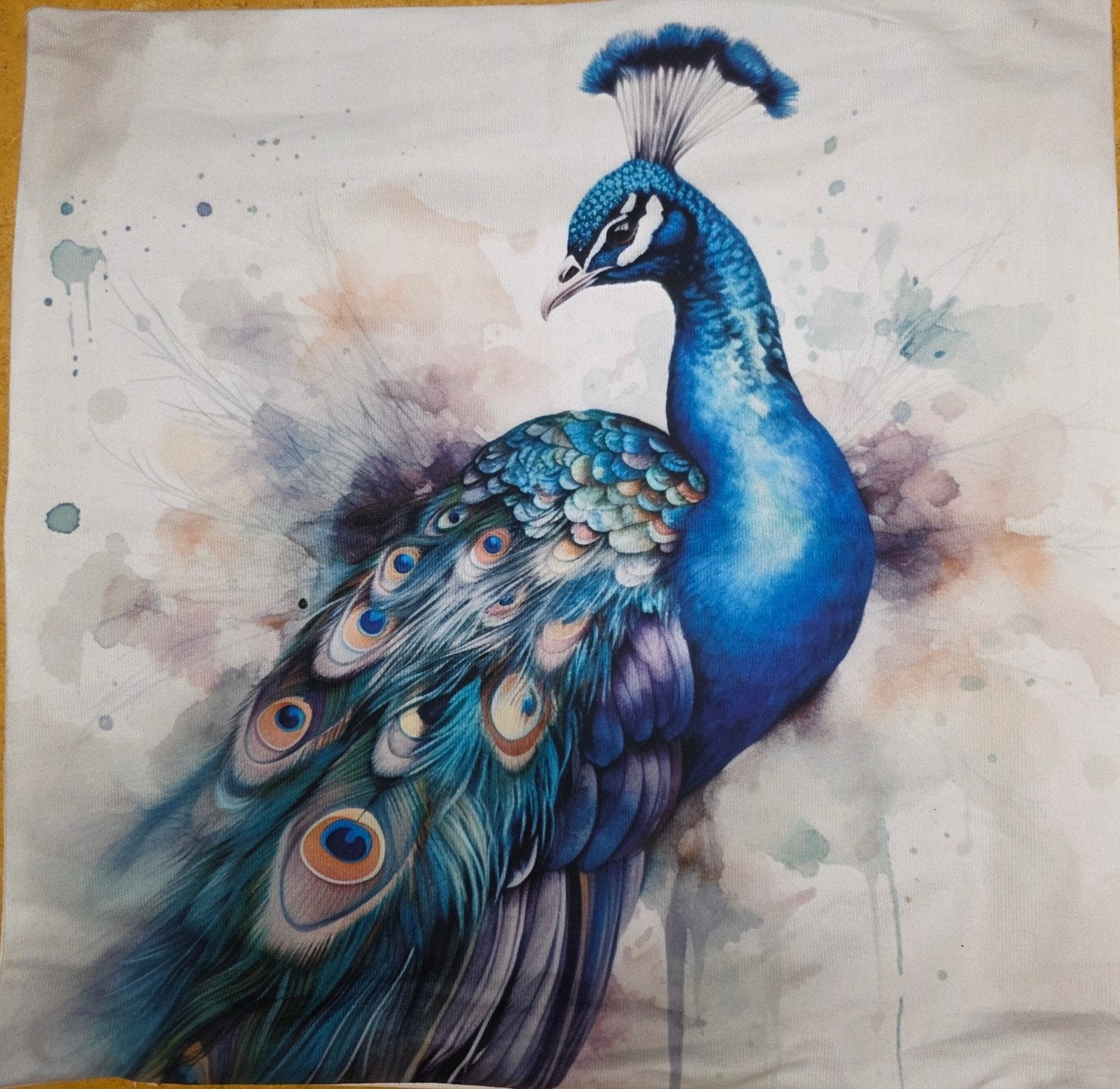 Nieuwe kussenhoes  " Pauw, Met print, Meerkleurig, Nieuw, Ophalen of Verzenden