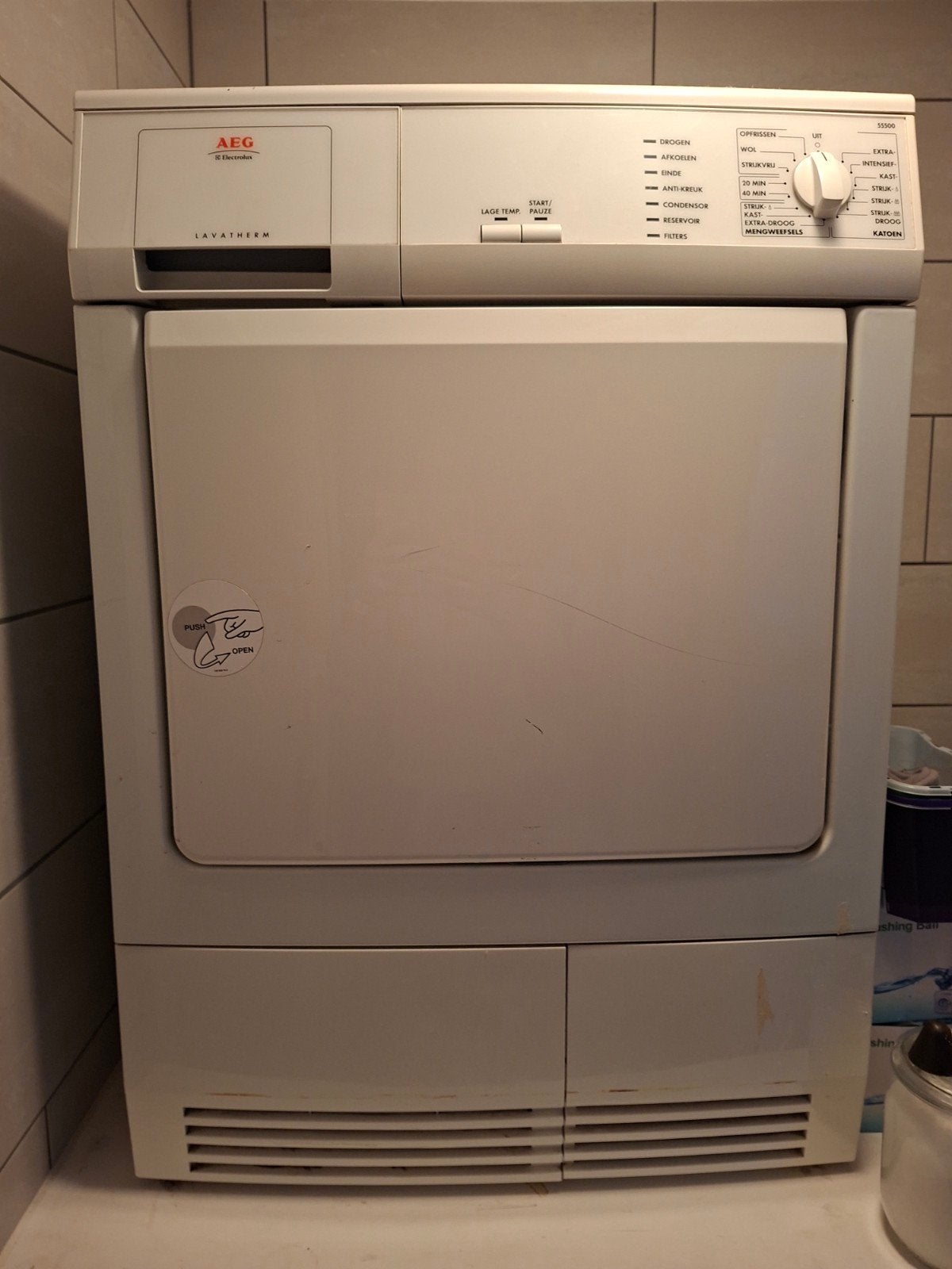 AEG Lavatherm condensdroger, Witgoed en Apparatuur, Wasdrogers, Ophalen, 6 tot 8 kg, Gebruikt, Anti-kreukfase