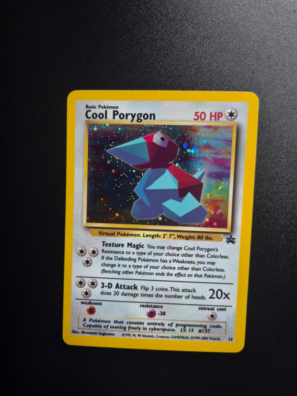 Cool Porygon 15 Pokemon Promo holo, Ophalen of Verzenden, Zo goed als nieuw, Booster, Foil