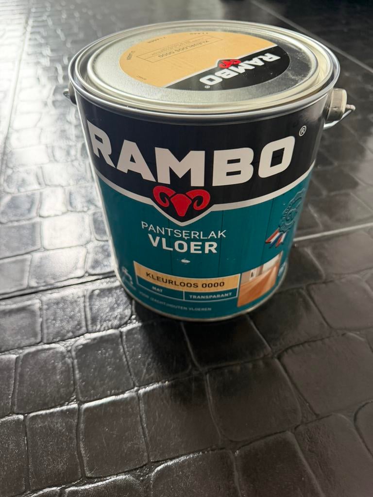Rambo beits vloer kleurloos 2,5l (nieuw), Ophalen of Verzenden, Zo goed als nieuw, Beits