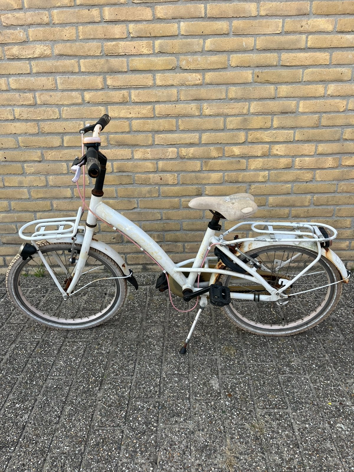 Kinder fiets meisjes 20 inch, Fietsen en Brommers, Ophalen, Terugtraprem, Gebruikt, Handrem