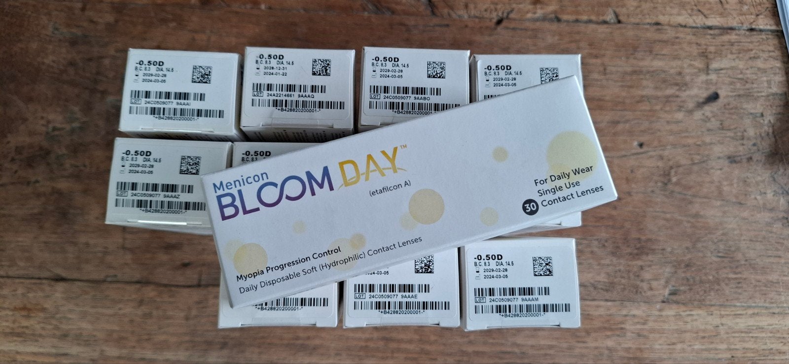 Menicon Bloom Day -0.50D contactlenzen (12 doosjes), Ophalen of Verzenden, Nieuw, Ogen