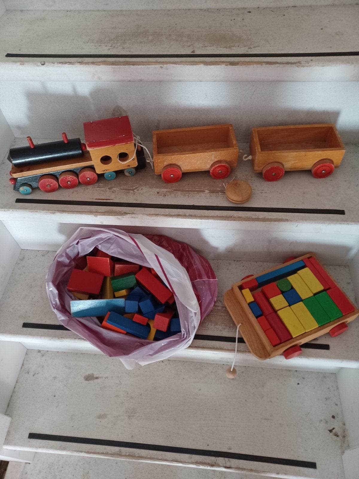 houten speelgoed, Ophalen, Gebruikt