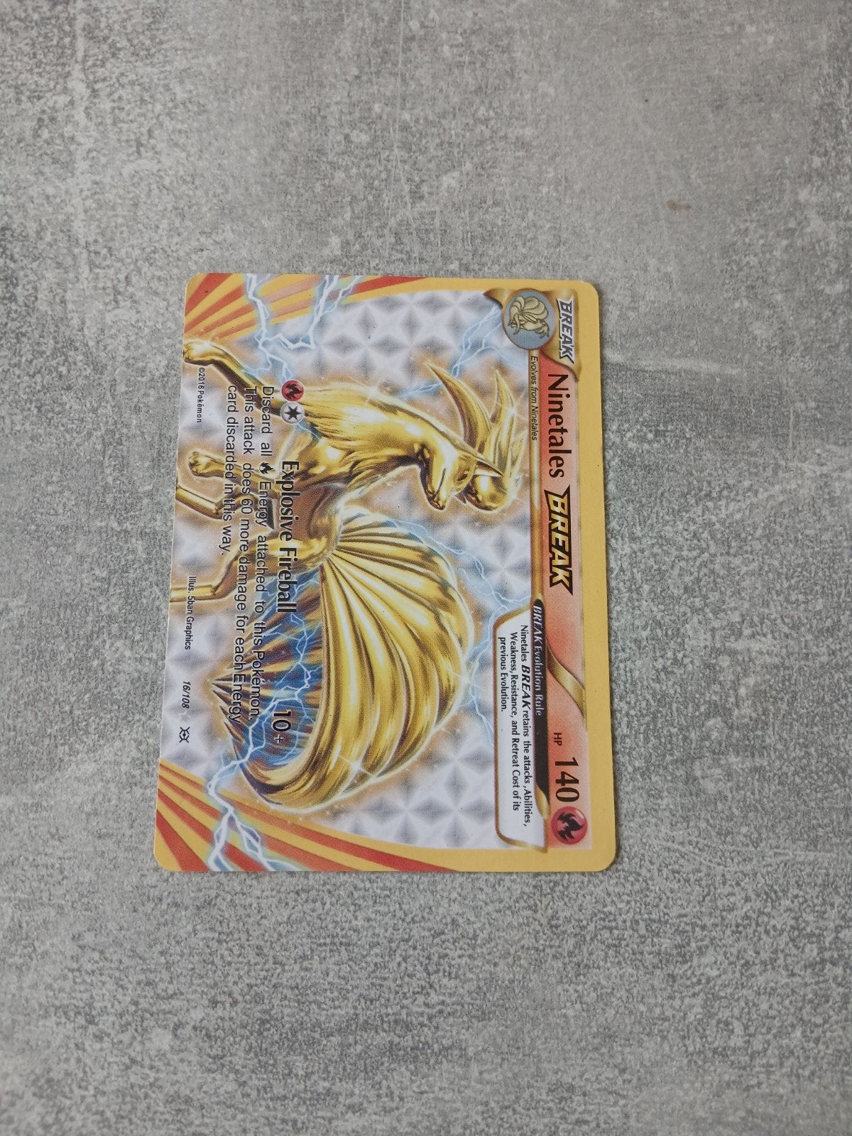 Ninetales BREAK Pokémon kaart - Foil - Zo goed als nieuw, Ophalen of Verzenden