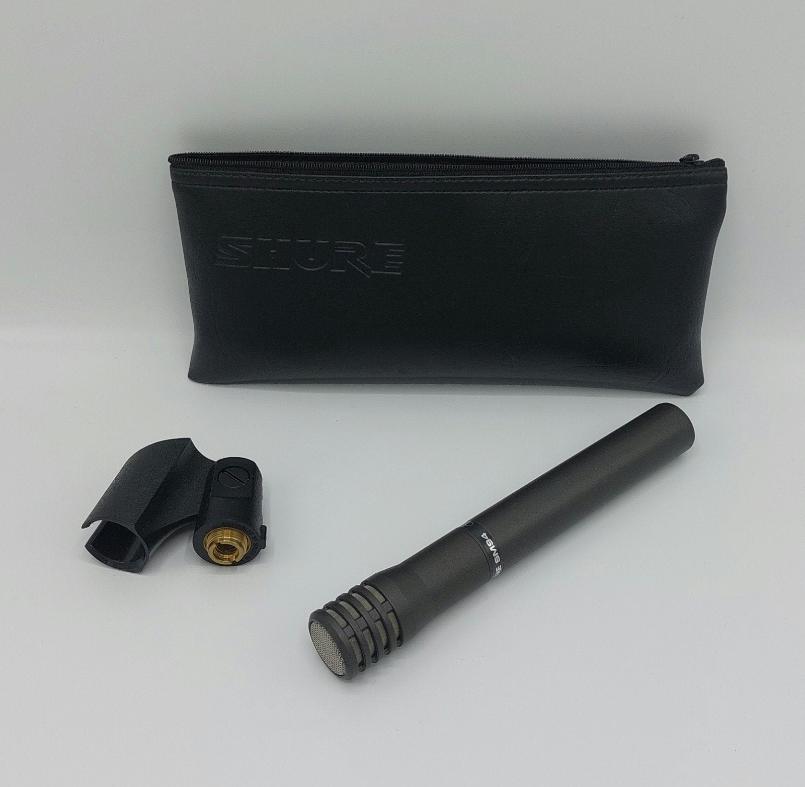 Shure SM94 condensatormicrofoon met etui en houder, Ophalen of Verzenden, Gebruikt, Studiomicrofoon