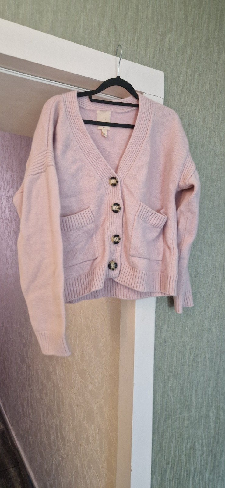 Roze wollen vest in goede staat, Maat 38/40 (M), H&M, Ophalen of Verzenden, Zo goed als nieuw