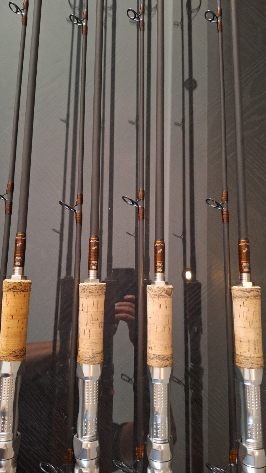 4x Karperhengels poeli's rods 10ft 2.25/2.5lbs, Ophalen of Verzenden, Zo goed als nieuw, Werphengel