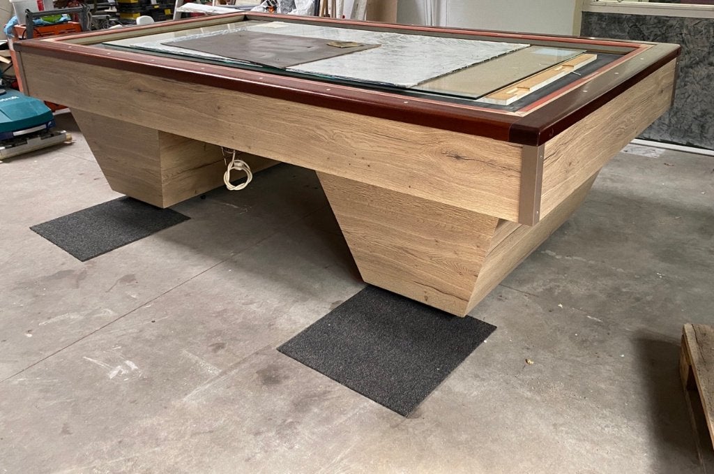 Biljart 230 x 115 cm gerenoveerd, zeer goede staat € 2.250,=, Ophalen, Zo goed als nieuw, Biljarttafel