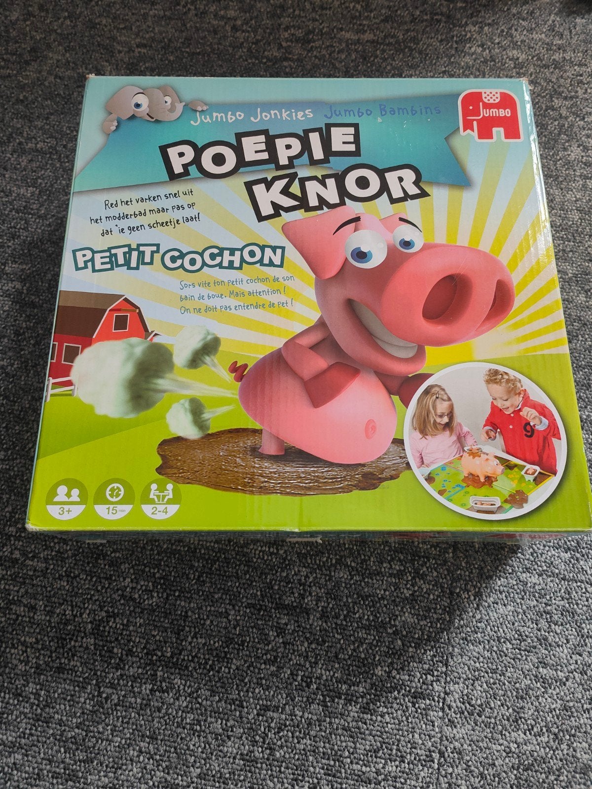 Jumbo Poepeknoor / Petit Cochon - Kinderspel, Drie of vier spelers, Ophalen, Zo goed als nieuw, Jumbo