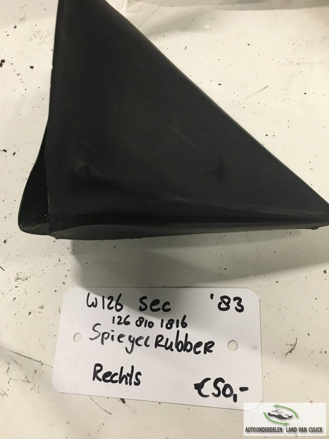 Mercedes w126 Sec 1983 Buitenspiegel Rubber  Rechtsvoor, Gebruikt, -, -, Ophalen of Verzenden