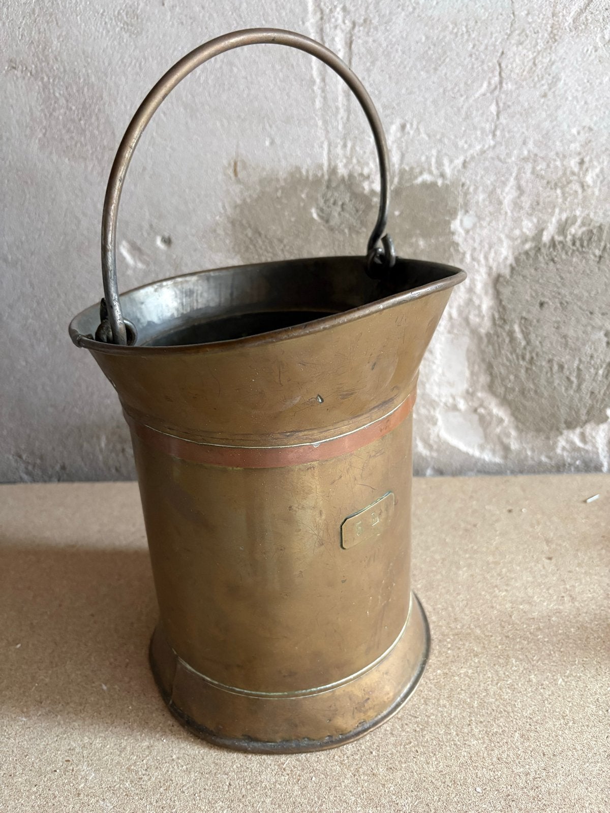 Antieke koperen kolenemmer - 5 liter, Ophalen of Verzenden, Koper
