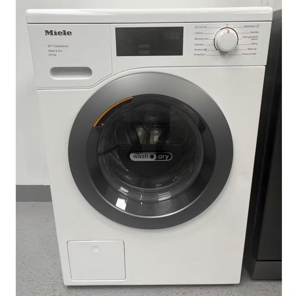 Miele WTD165WPM was-droogcombinatie Miele@home: App bedienin, 8 tot 10 kg, Ophalen of Verzenden, Zo goed als nieuw, 85 tot 90 cm