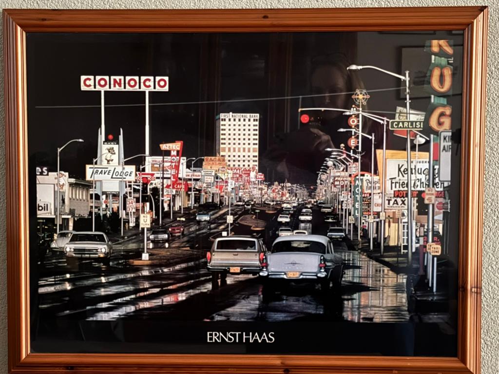 Ingelijste kunstreproductie Route 66 door Ernst Haas, Ophalen